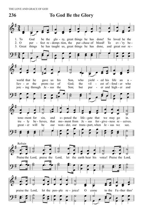 he has done great things lyrics|Hymn: To God be the glory, great things He hath done .
